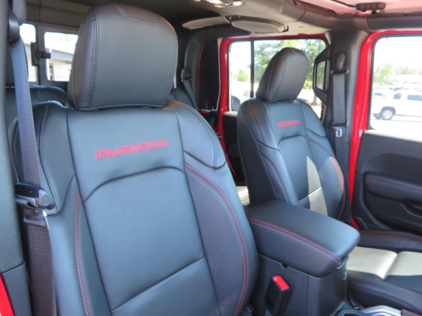 2020 Red /black Jeep Gladiator Rubicon (1C6JJTBG6LL) with an 3.6L V6 DOHC 24V engine, 6M transmission, located at 2630 Grass Valley Highway, Auburn, CA, 95603, (530) 508-5100, 38.937893, -121.095482 - Rubicon Gladiator featuring a Mopar suspension system with Fox shocks, 17" AEV wheels wrapped in 37" BFG tires, Warn Winch, Rock sliders, Cascade front license plate holder, Impact bedliner, Built Right Industries bed Molle panels, and Window tint. - Photo#51